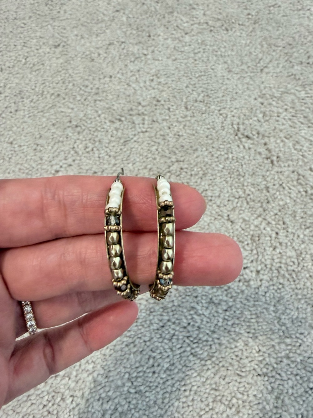 Beaded hoop earrings